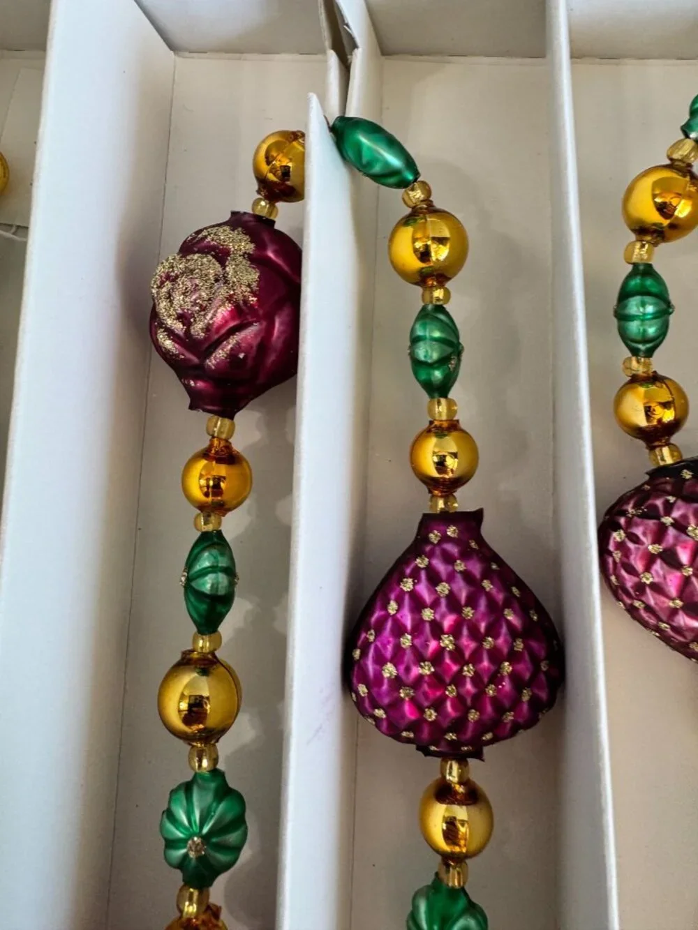 Neiman Marcus Czech Glass Beaded Garland 62